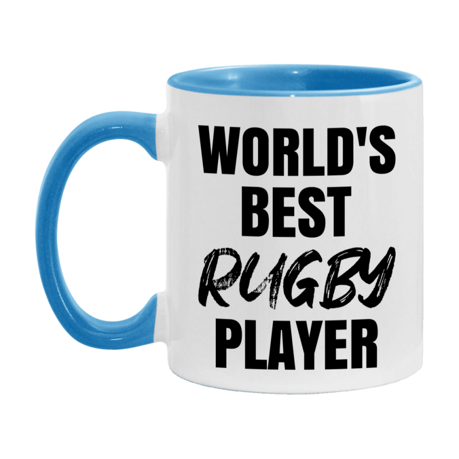 World's Best Rugby Player Mug, Double-Sided 11Oz Or 15Oz Coffee Cup