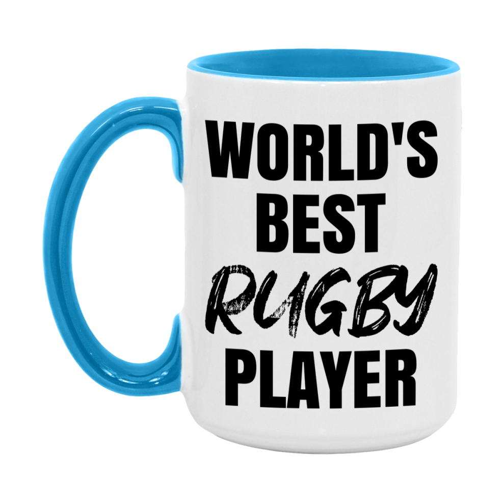 World's Best Rugby Player Mug, Double-Sided 11Oz Or 15Oz Coffee Cup
