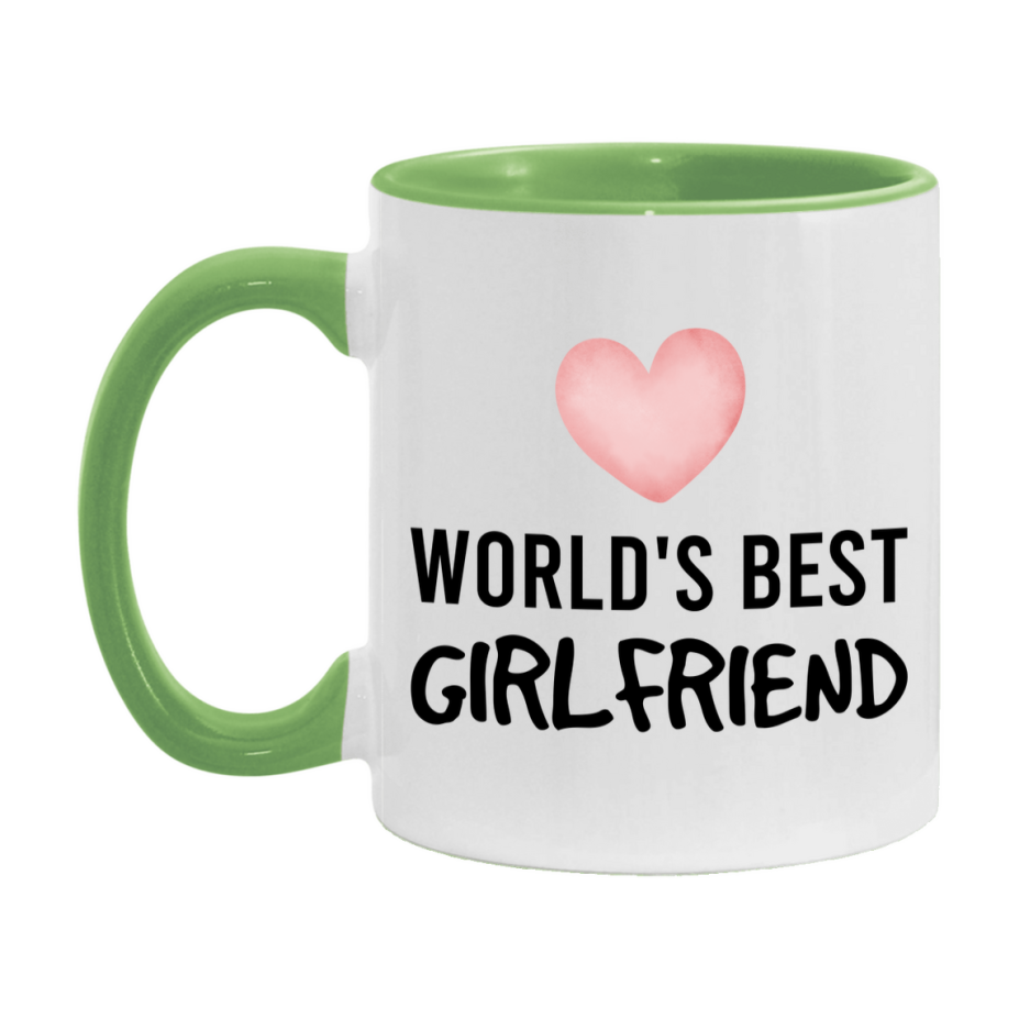 World's Best Girlfriend Mug, Girlfriend Superlative Coffee Mug, 11oz or 15oz Ceramic Cup, Gift for Girlfriend