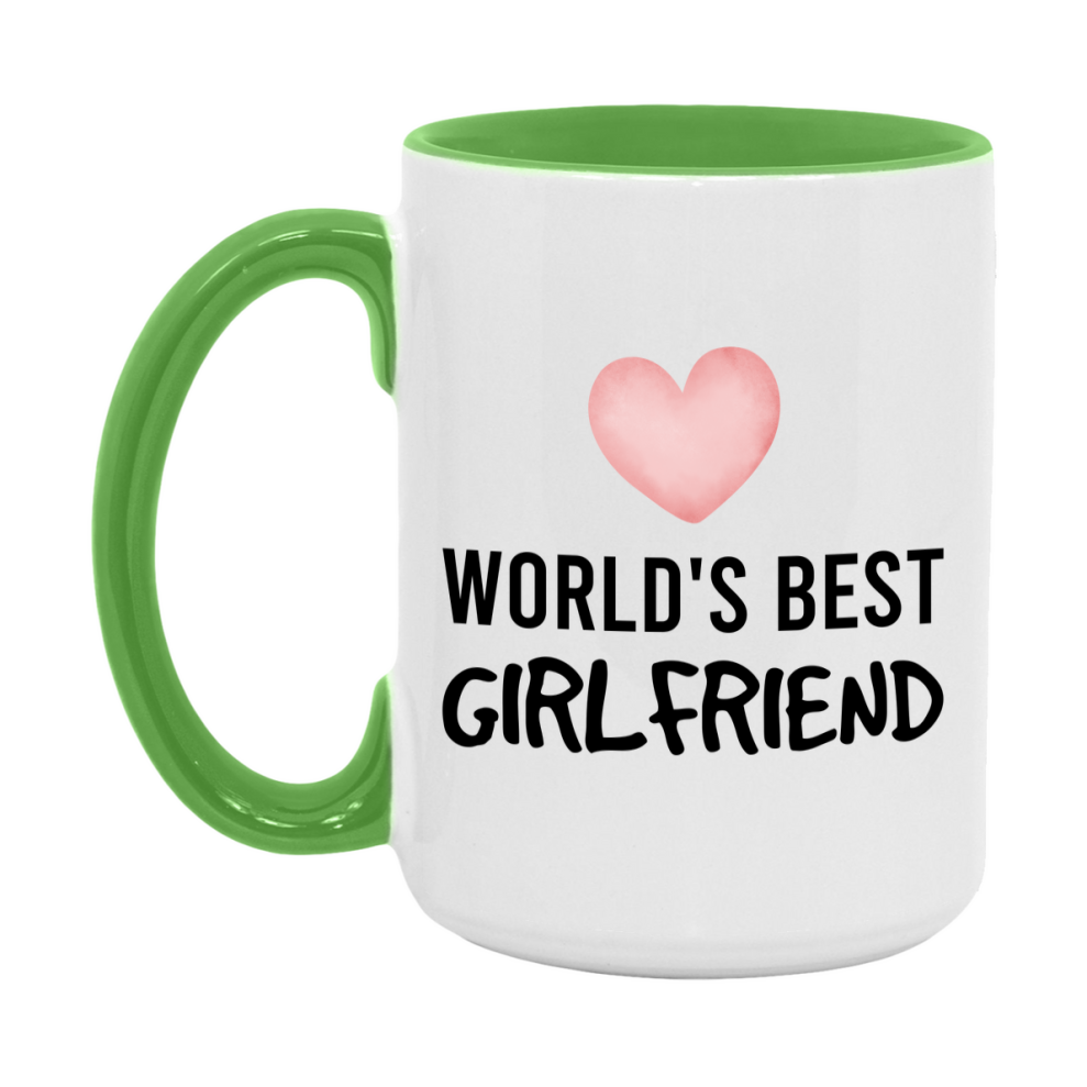 World's Best Girlfriend Mug, Girlfriend Superlative Coffee Mug, 11oz or 15oz Ceramic Cup, Gift for Girlfriend