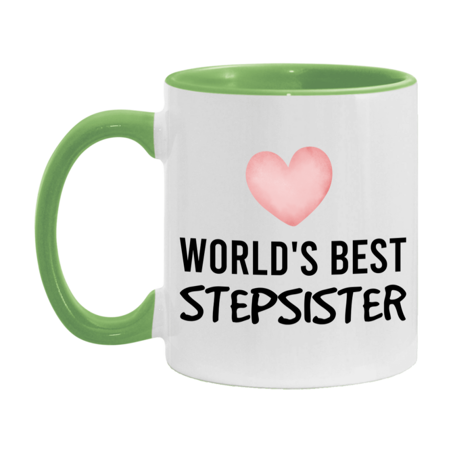 World's Best Stepsister Mug, Stepsister Superlative Coffee Mug, 11oz or 15oz Ceramic Cup, Gift for Stepsister