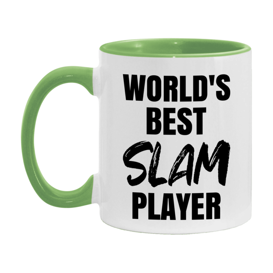 World's Best Slam Player Mug, Funny Card Game Player Gift, 11Oz Or 15Oz White Ceramic Mug