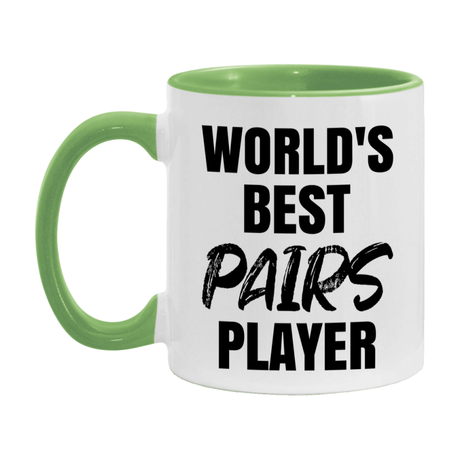 World's Best Pairs Player Mug, Funny Card Game Player Gift, 11Oz Or 15Oz White Ceramic Mug