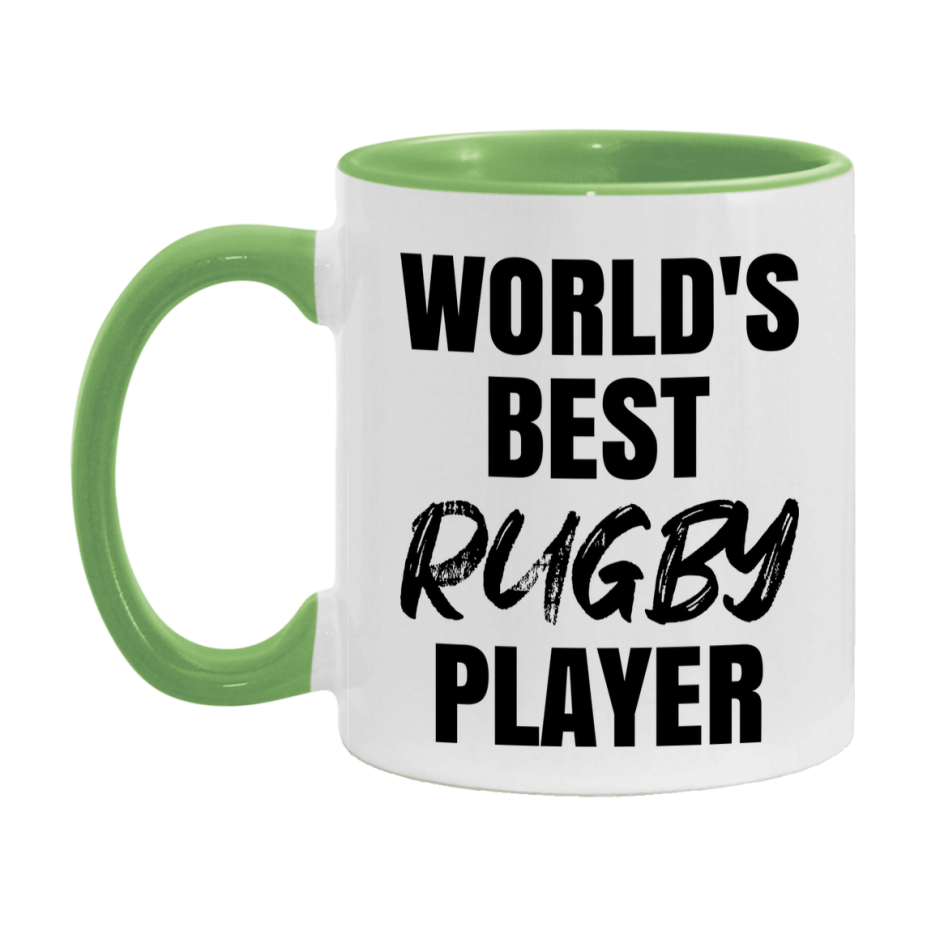 World's Best Rugby Player Mug, Double-Sided 11Oz Or 15Oz Coffee Cup