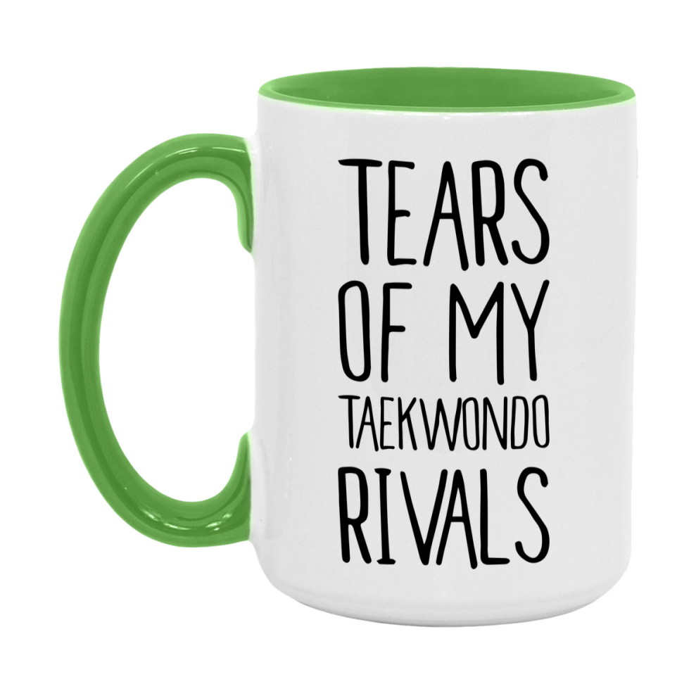 Funny Taekwondo Mug, Tears Of My Taekwondo Rivals, 11Oz Or 15Oz Coffee Cup