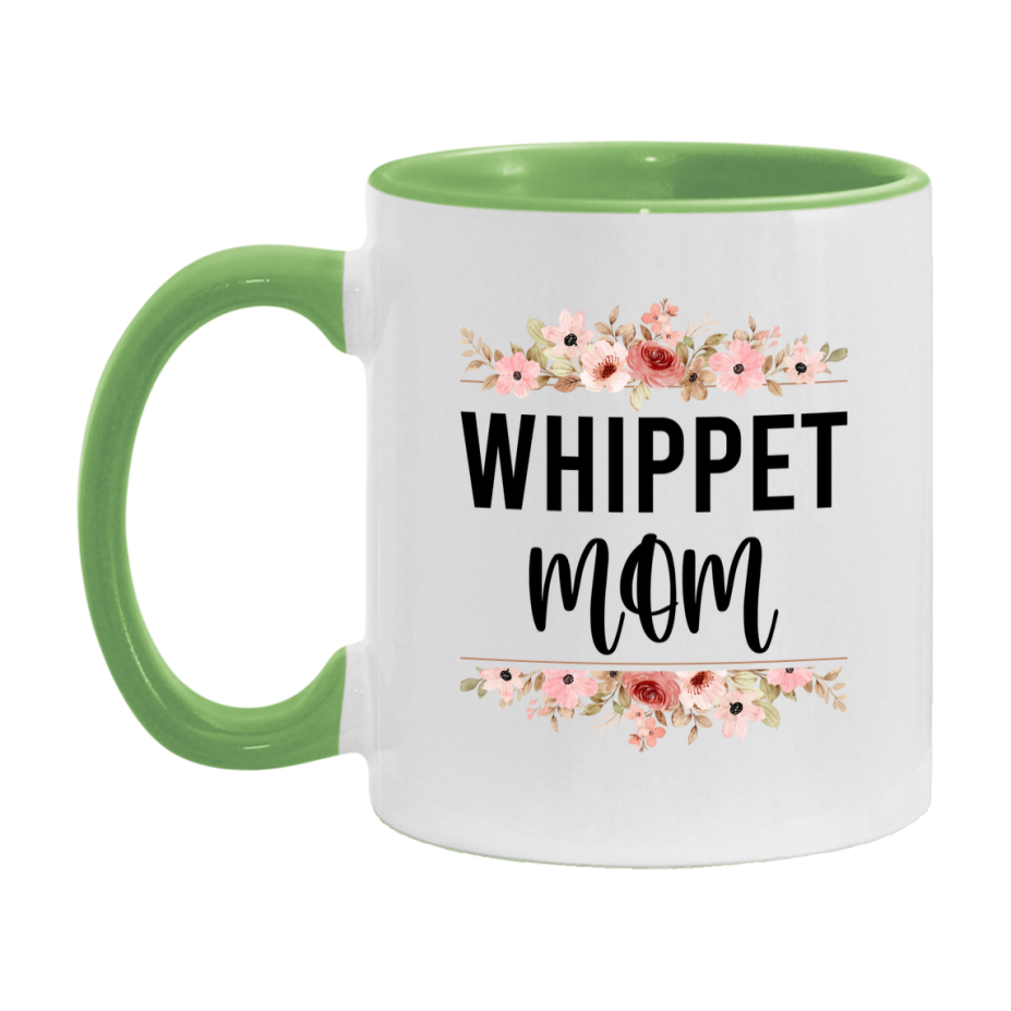 Whippet Mom Coffee Mug, 11Oz Or 15Oz White Ceramic Tea Cup, Gift For Whippet Mom