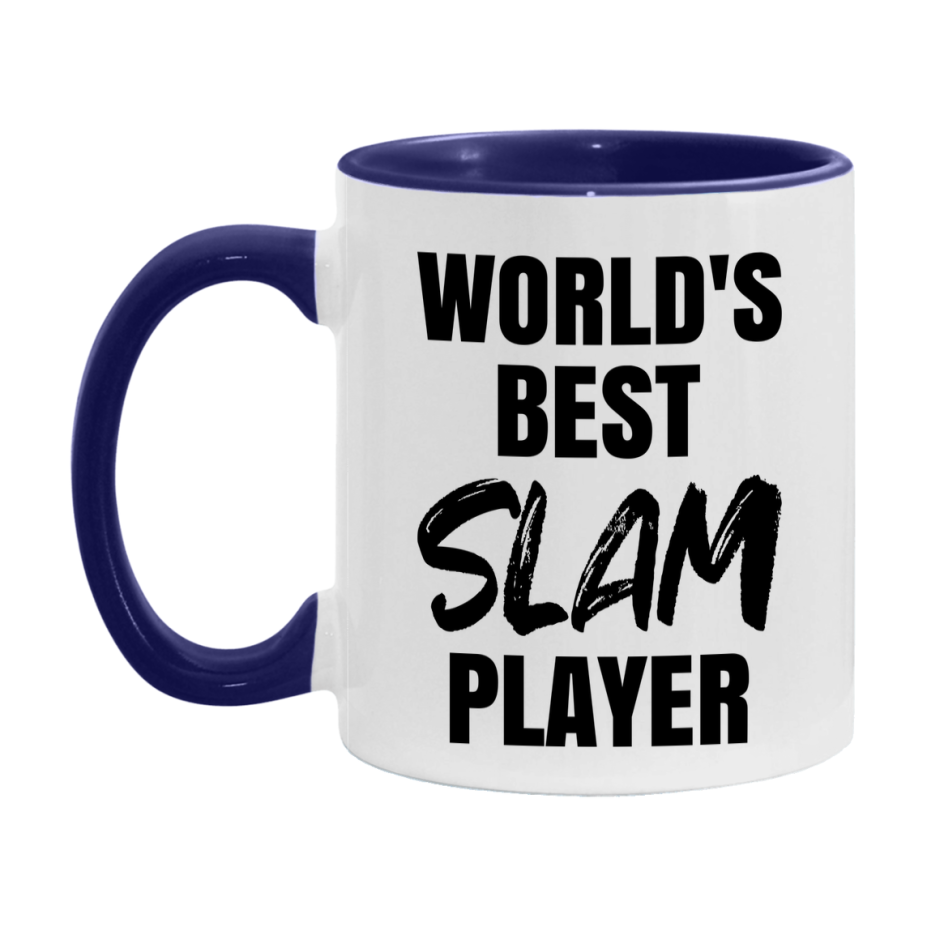 World's Best Slam Player Mug, Funny Card Game Player Gift, 11Oz Or 15Oz White Ceramic Mug