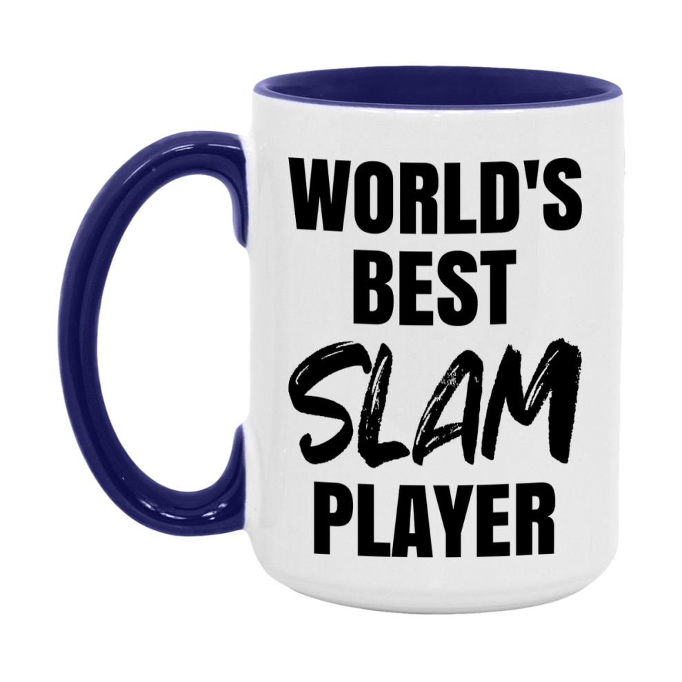 World's Best Slam Player Mug, Funny Card Game Player Gift, 11Oz Or 15Oz White Ceramic Mug