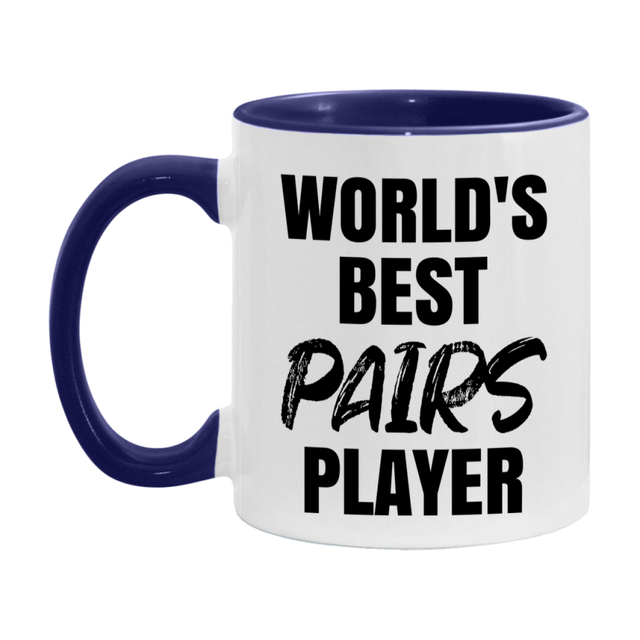 World's Best Pairs Player Mug, Funny Card Game Player Gift, 11Oz Or 15Oz White Ceramic Mug