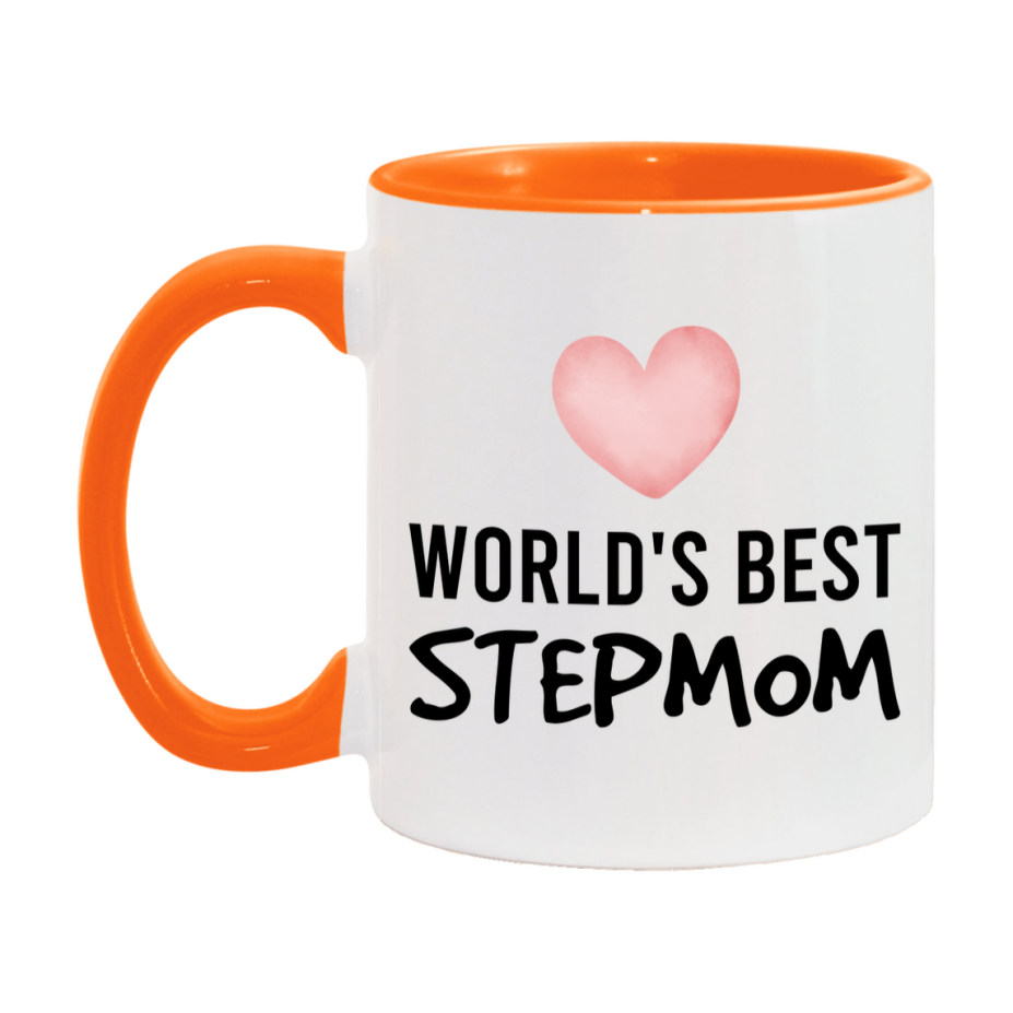 World's Best Stepmom Mug, Stepmom Superlative Coffee Mug, 11oz or 15oz Ceramic Cup, Gift for Stepmom