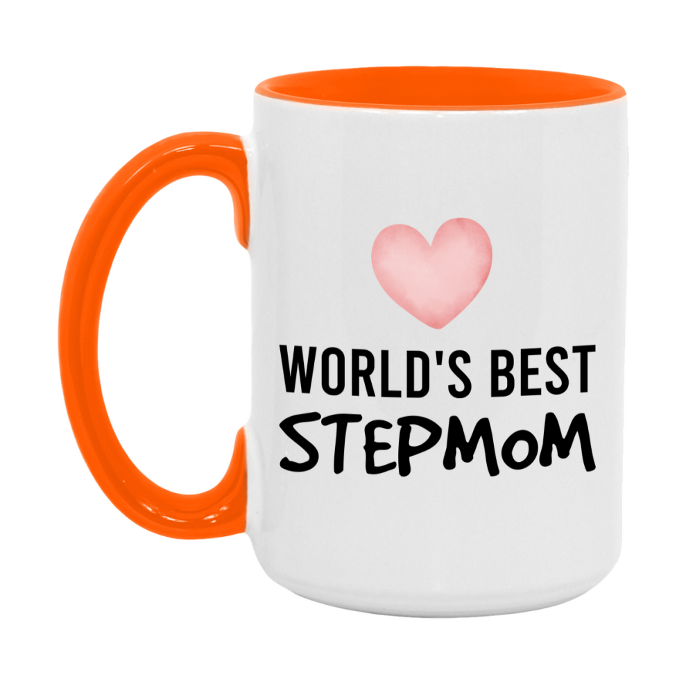 World's Best Stepmom Mug, Stepmom Superlative Coffee Mug, 11oz or 15oz Ceramic Cup, Gift for Stepmom