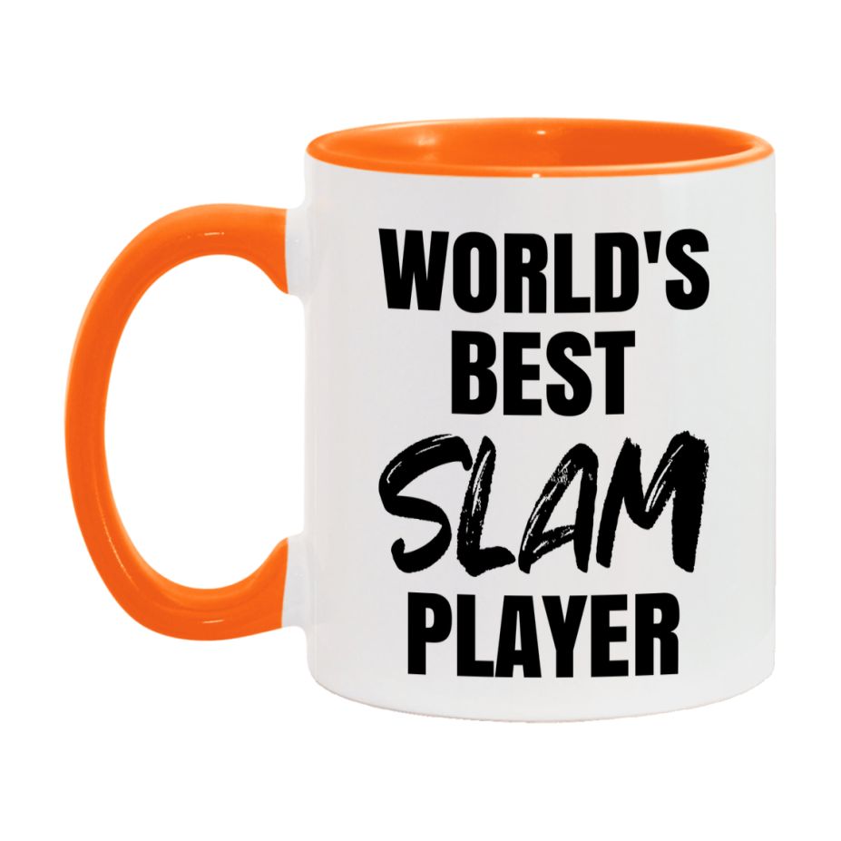 World's Best Slam Player Mug, Funny Card Game Player Gift, 11Oz Or 15Oz White Ceramic Mug
