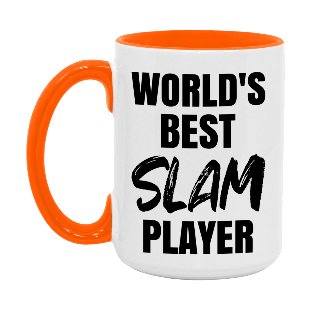 World's Best Slam Player Mug, Funny Card Game Player Gift, 11Oz Or 15Oz White Ceramic Mug