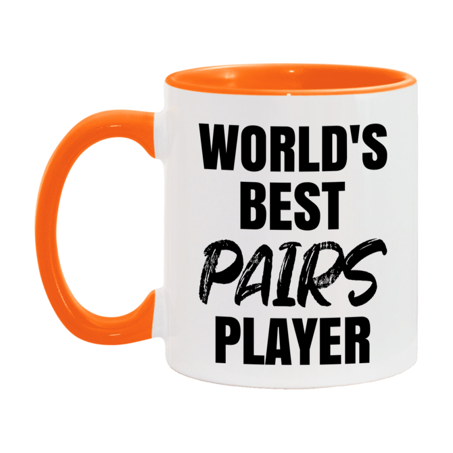 World's Best Pairs Player Mug, Funny Card Game Player Gift, 11Oz Or 15Oz White Ceramic Mug