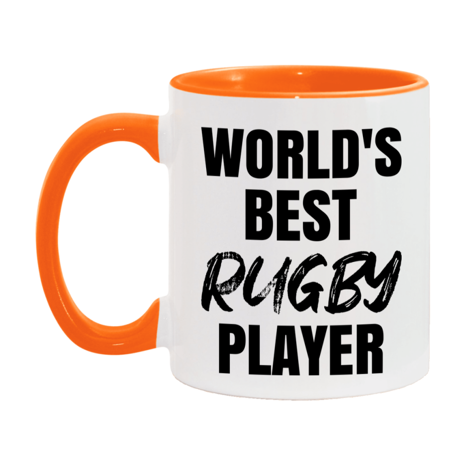 World's Best Rugby Player Mug, Double-Sided 11Oz Or 15Oz Coffee Cup