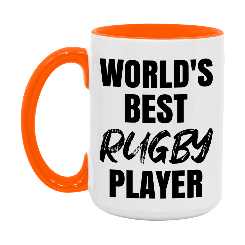 World's Best Rugby Player Mug, Double-Sided 11Oz Or 15Oz Coffee Cup