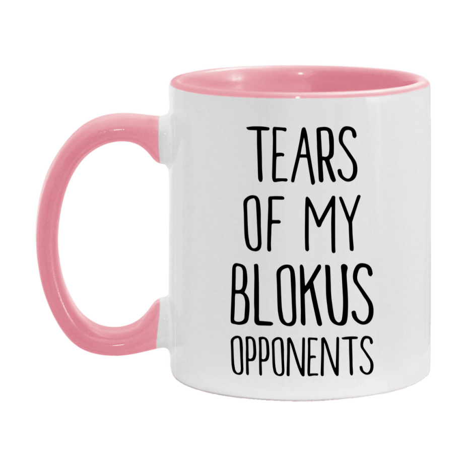 Funny Board Game Mug, Tears of My Blokus Opponents, 11oz or 15oz Ceramic White Coffee Cup