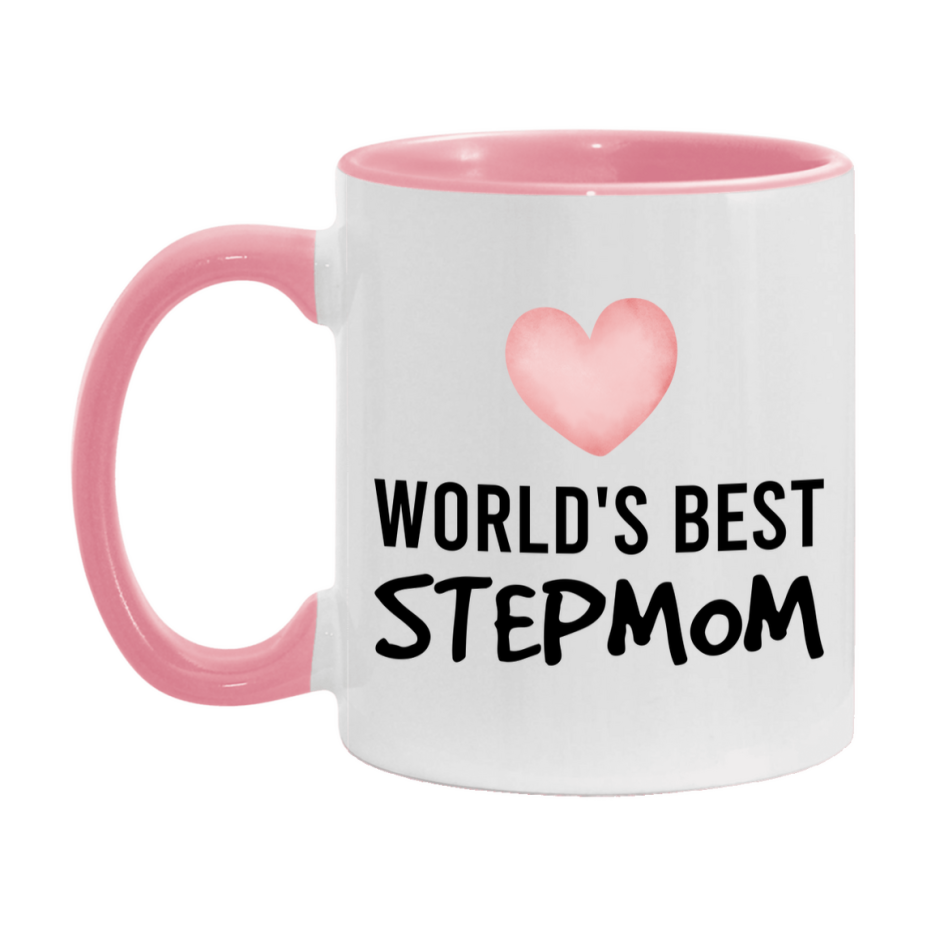 World's Best Stepmom Mug, Stepmom Superlative Coffee Mug, 11oz or 15oz Ceramic Cup, Gift for Stepmom