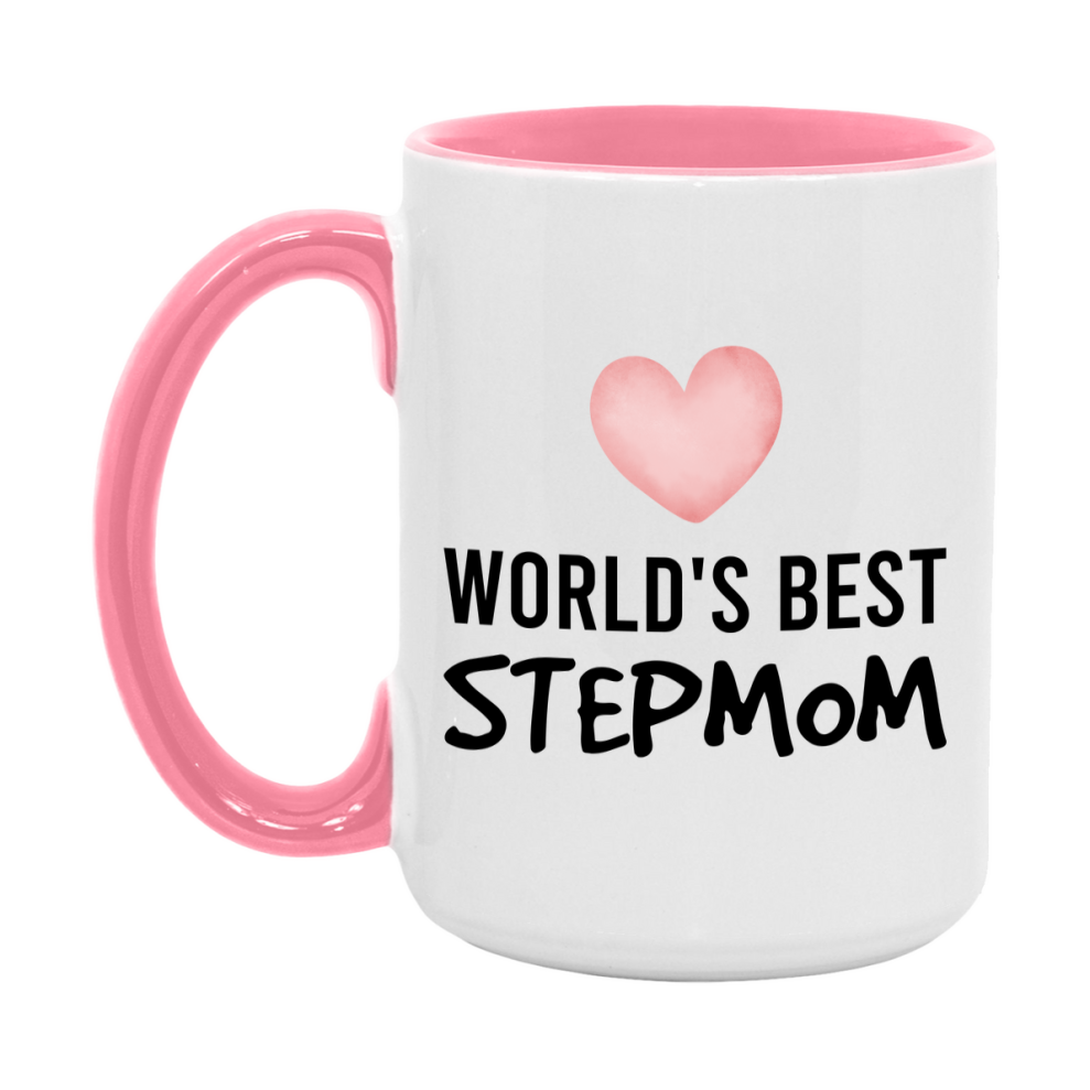 World's Best Stepmom Mug, Stepmom Superlative Coffee Mug, 11oz or 15oz Ceramic Cup, Gift for Stepmom