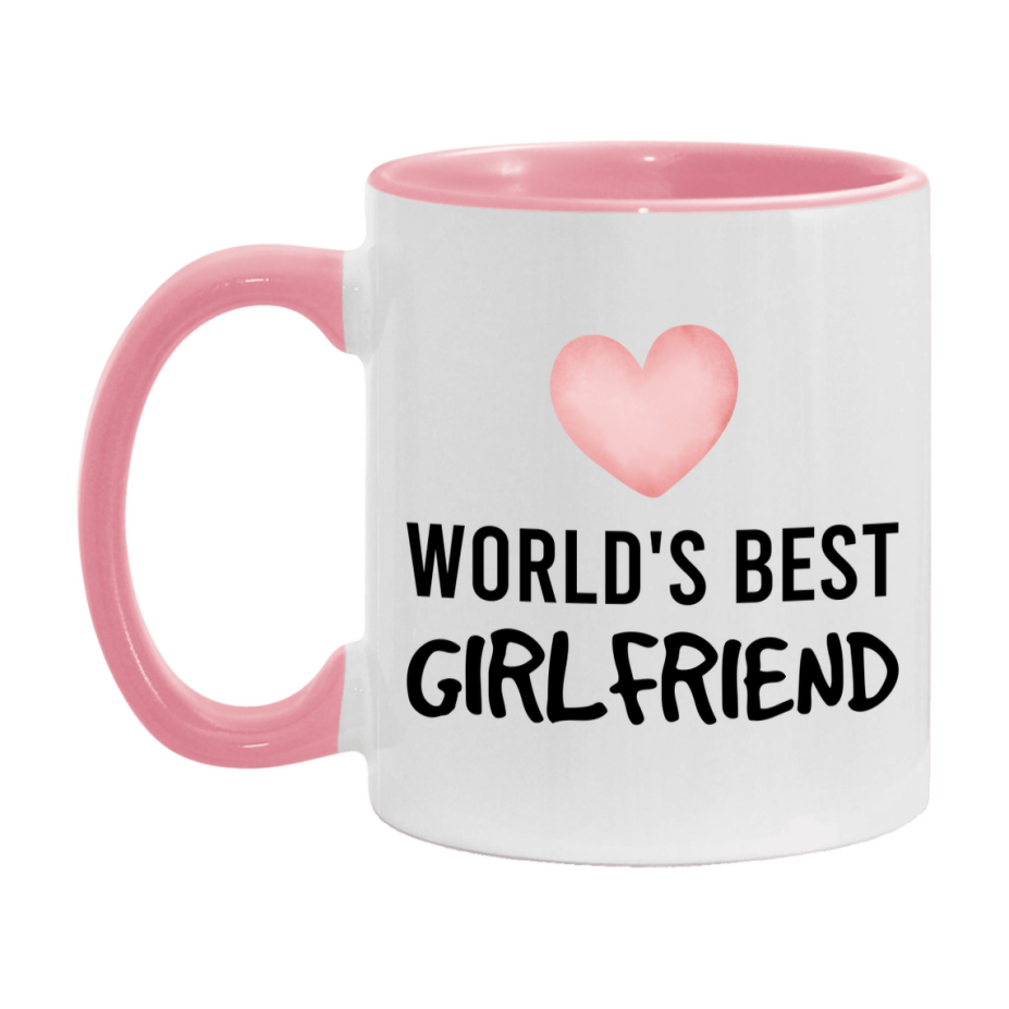 World's Best Girlfriend Mug, Girlfriend Superlative Coffee Mug, 11oz or 15oz Ceramic Cup, Gift for Girlfriend