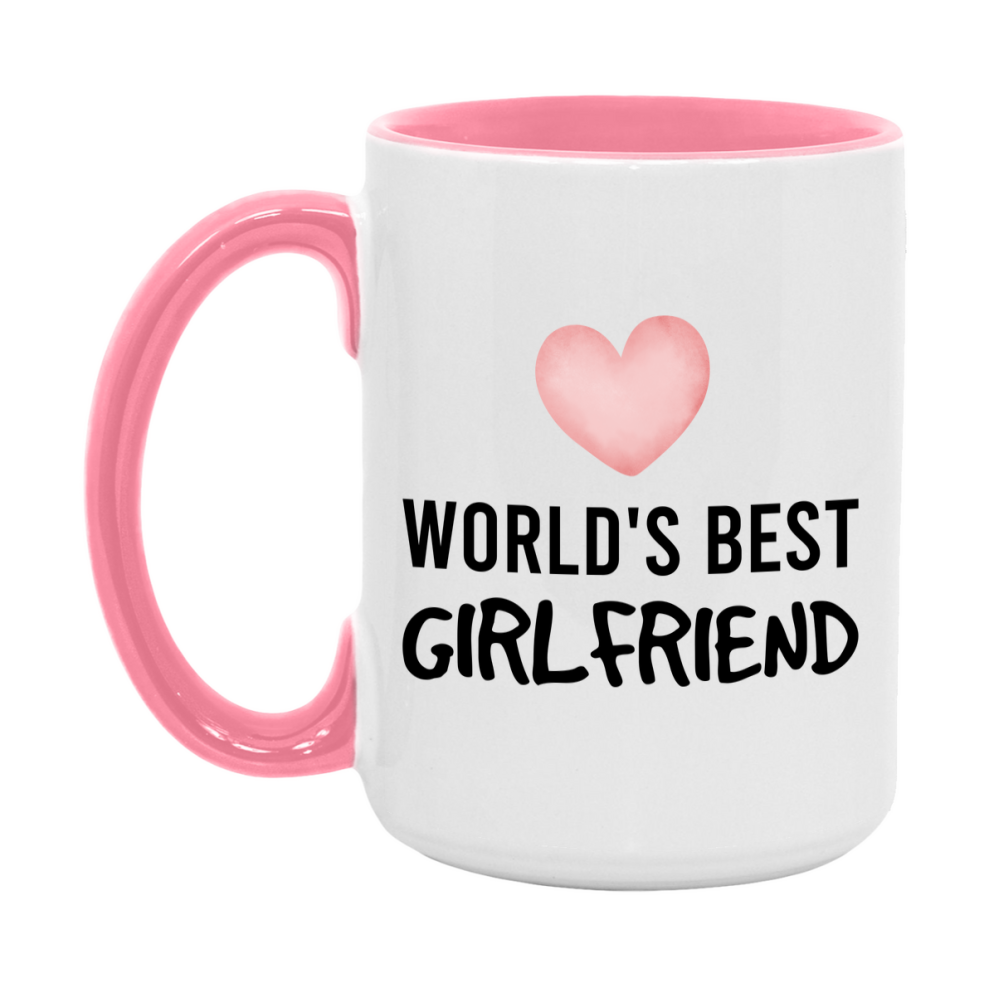 World's Best Girlfriend Mug, Girlfriend Superlative Coffee Mug, 11oz or 15oz Ceramic Cup, Gift for Girlfriend