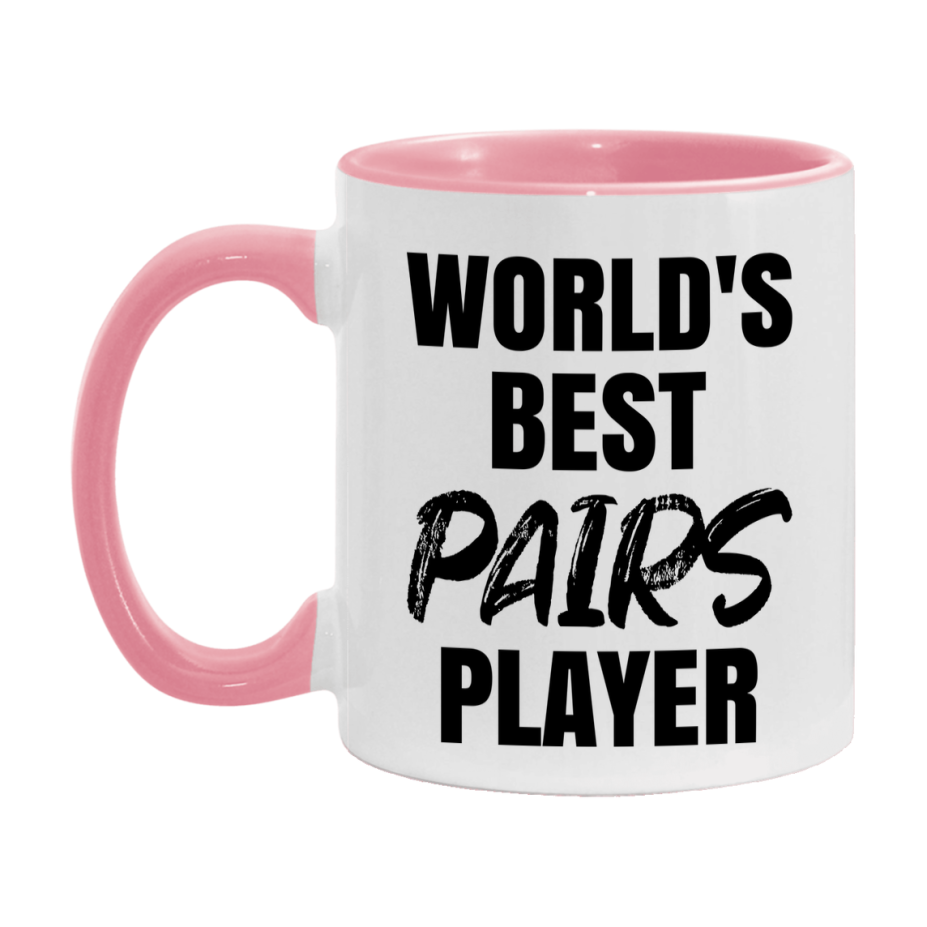 World's Best Pairs Player Mug, Funny Card Game Player Gift, 11Oz Or 15Oz White Ceramic Mug