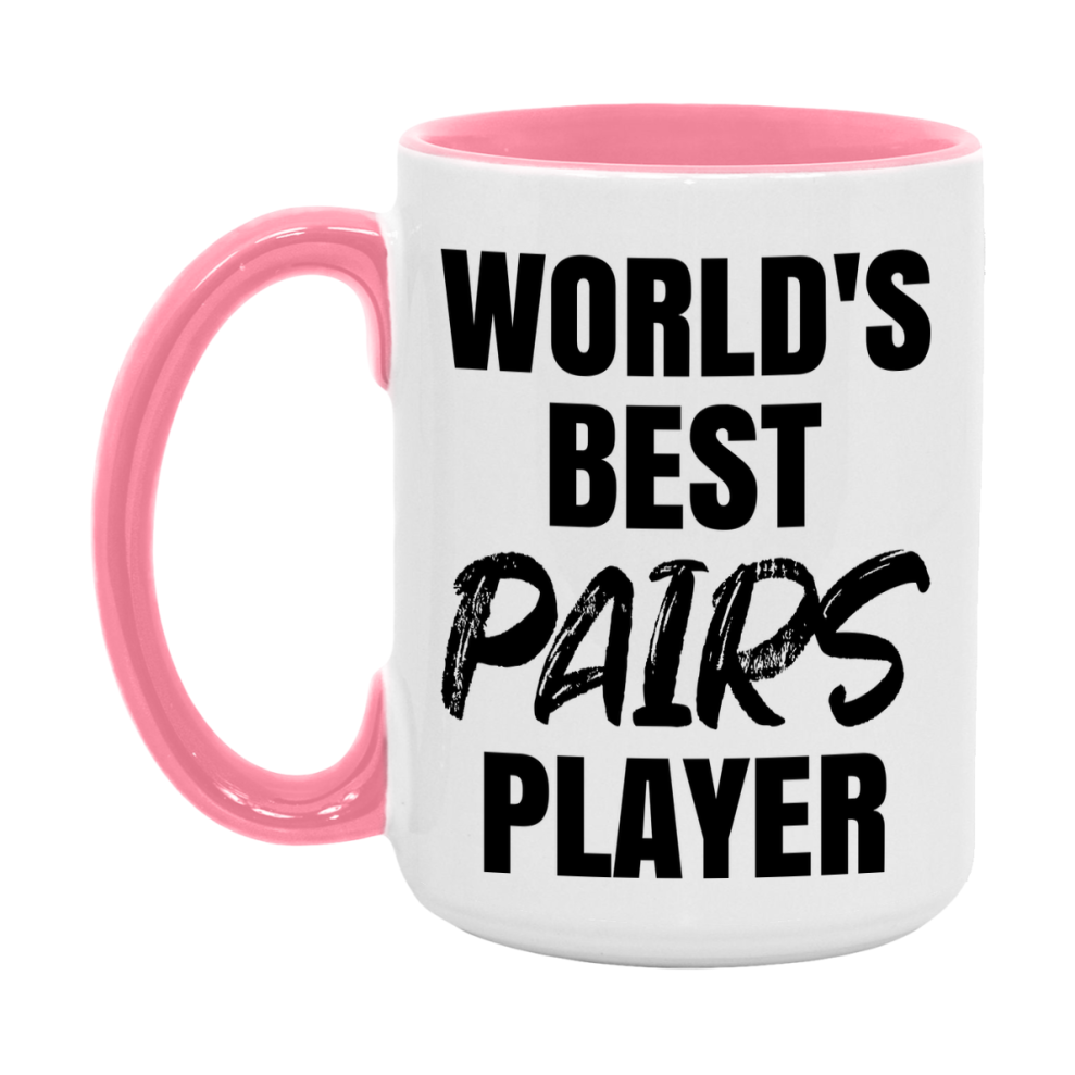 World's Best Pairs Player Mug, Funny Card Game Player Gift, 11Oz Or 15Oz White Ceramic Mug