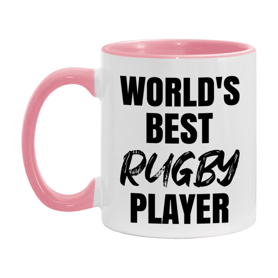 World's Best Rugby Player Mug, Double-Sided 11Oz Or 15Oz Coffee Cup