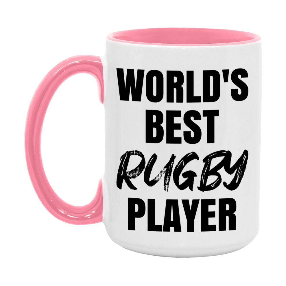 World's Best Rugby Player Mug, Double-Sided 11Oz Or 15Oz Coffee Cup