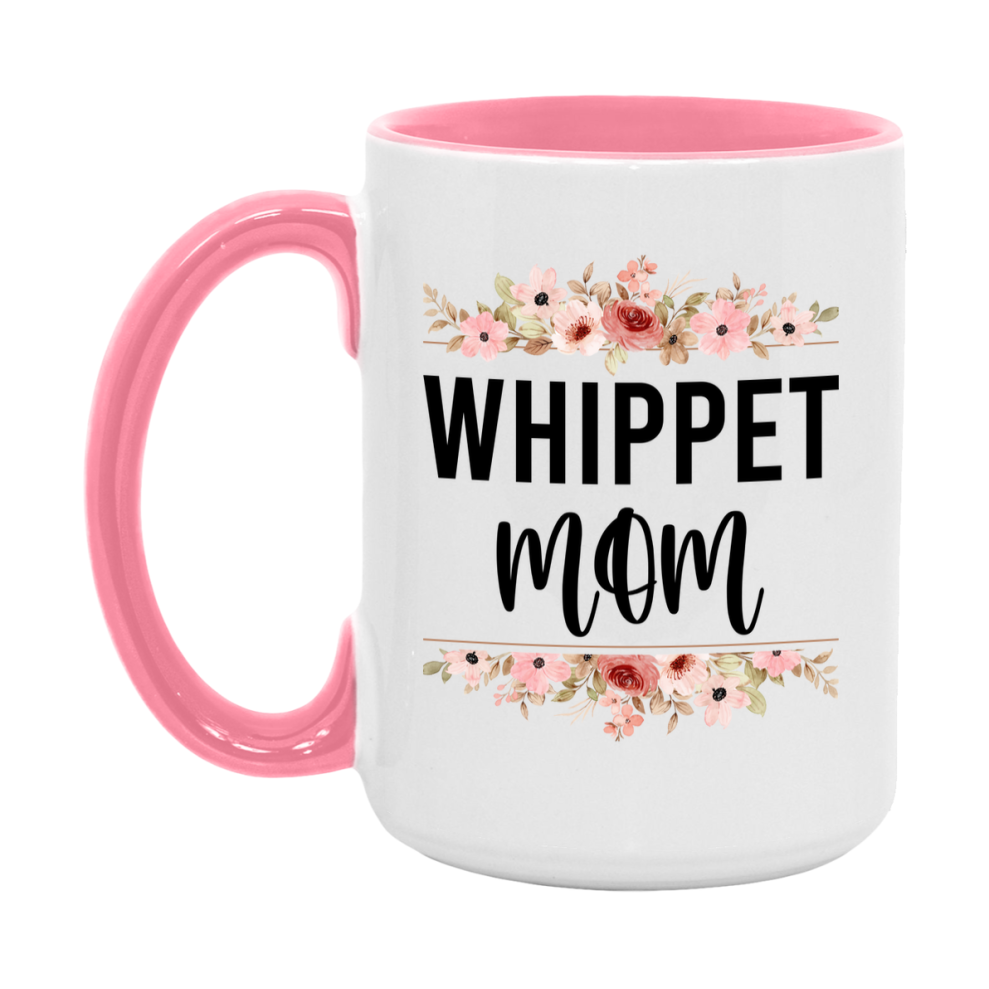 Whippet Mom Coffee Mug, 11Oz Or 15Oz White Ceramic Tea Cup, Gift For Whippet Mom