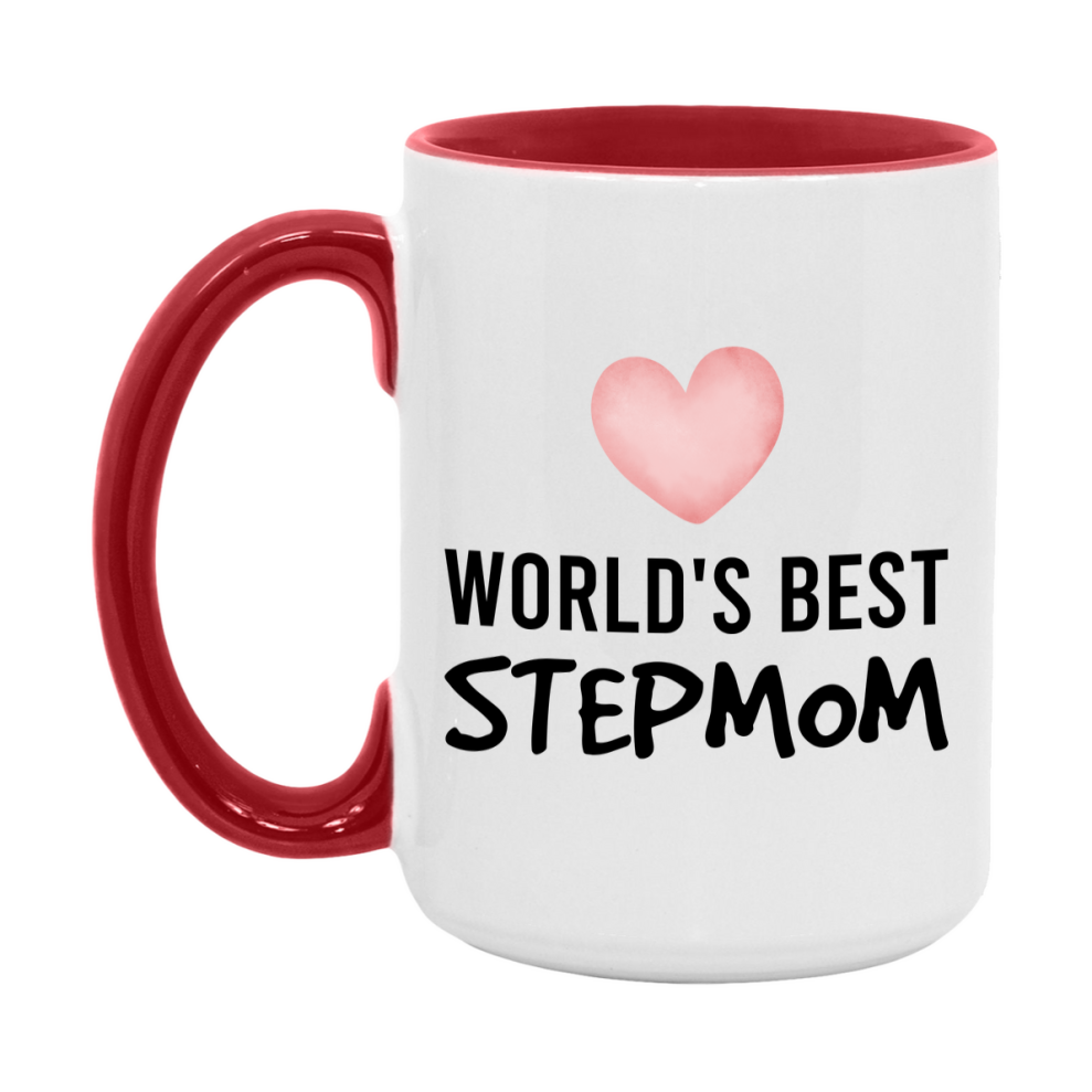 World's Best Stepmom Mug, Stepmom Superlative Coffee Mug, 11oz or 15oz Ceramic Cup, Gift for Stepmom