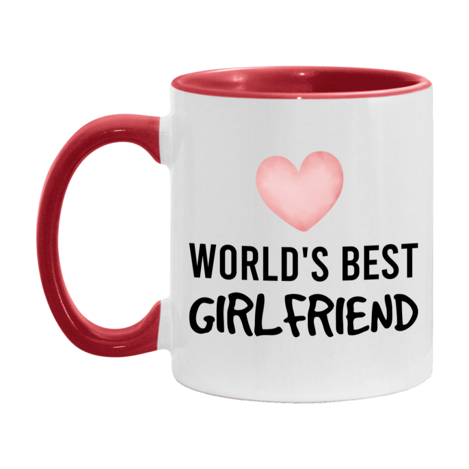 World's Best Girlfriend Mug, Girlfriend Superlative Coffee Mug, 11oz or 15oz Ceramic Cup, Gift for Girlfriend