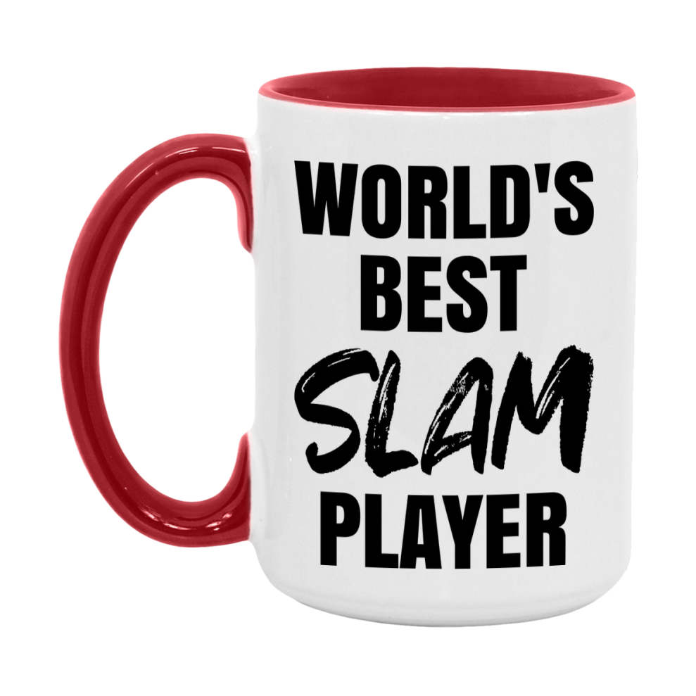 World's Best Slam Player Mug, Funny Card Game Player Gift, 11Oz Or 15Oz White Ceramic Mug