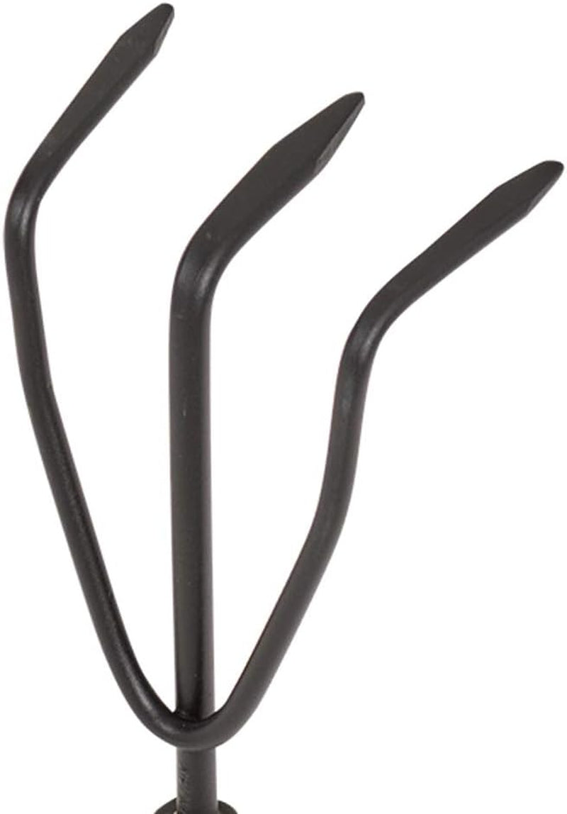 AMES 2446300 Tempered Steel Hand Cultivator with Wood Handle, 11-Inch, Brown