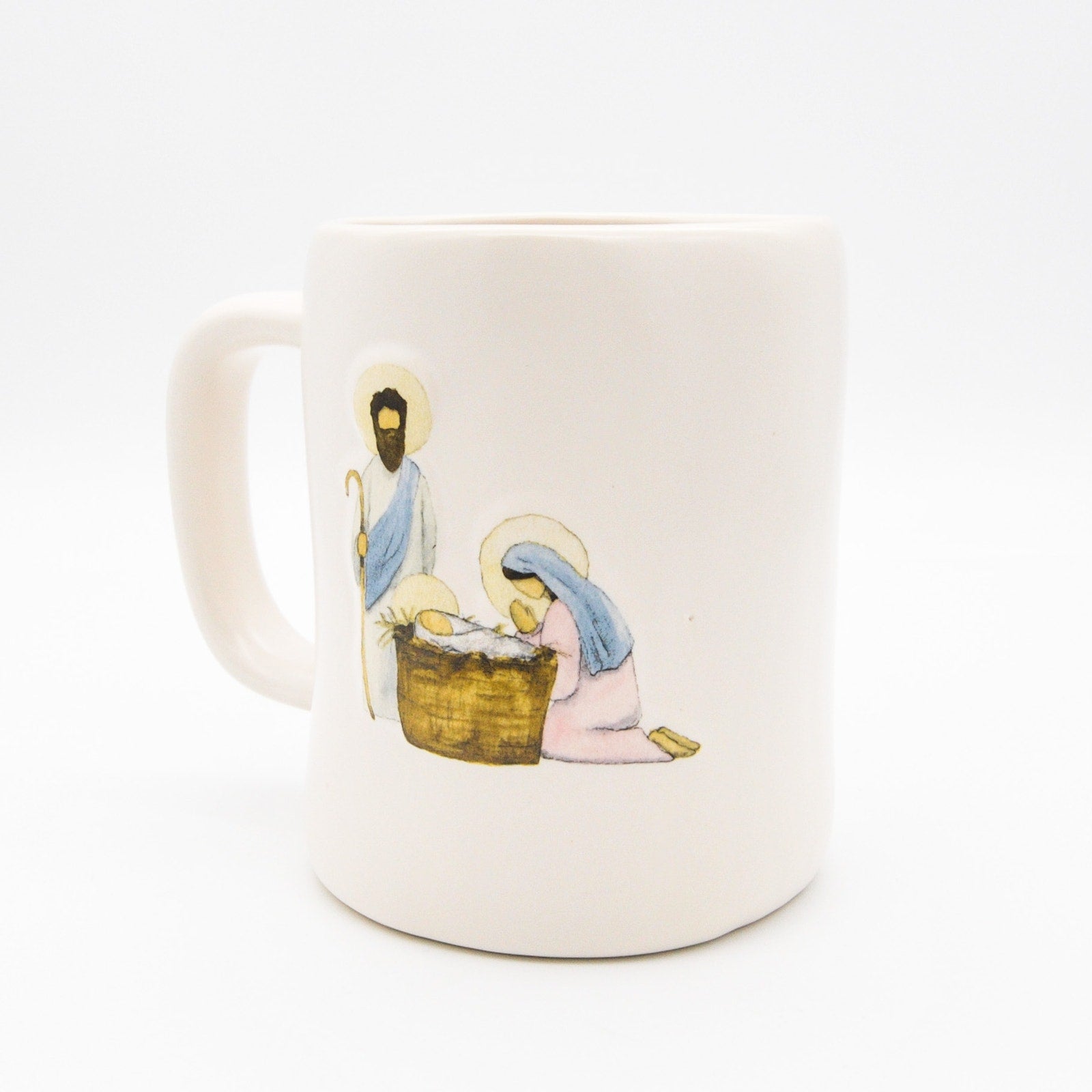 Rae Dunn Nativity Mug, Joy To The World 16oz Ceramic Christmas Coffee Cup