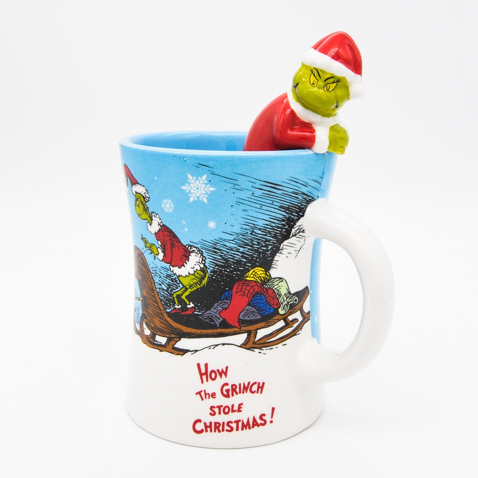 Grinchmas Christmas Figurine Mug, How The Grinch Stole Christmas 12oz Ceramic Coffee Cup Gift, New