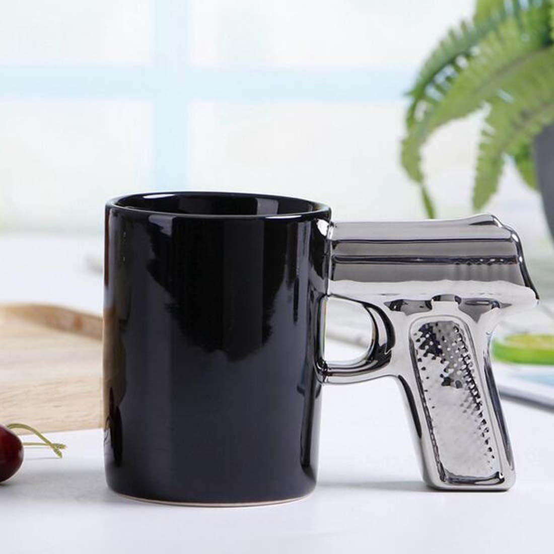 Pistol Handle Coffee Mug – Novelty Ceramic Coffee Cup (12oz)