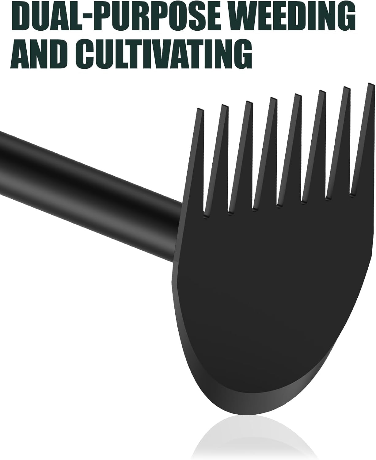 Luvenia Hoe Garden Tool 17-60 Inch 2-In-1 Adjustable Steel Handle Garden Hoe for Weeding Cultivating Heavy Duty Gardening