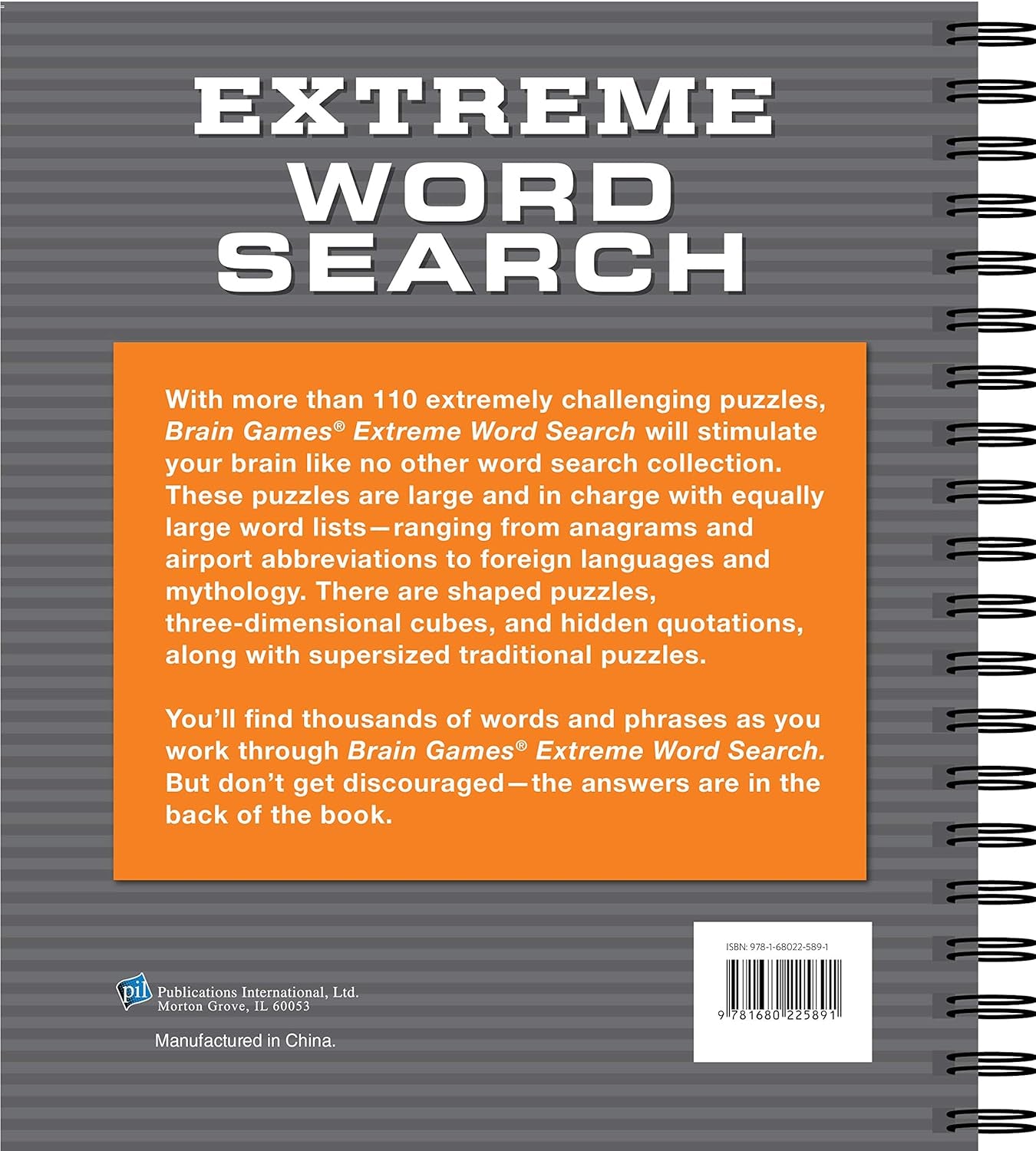 Brain Games - Extreme Word Search (256 Pages)