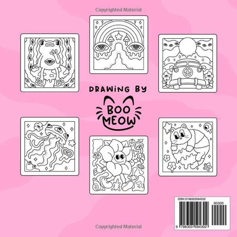 Trippy Art: Coloring Book for Adults Featuring Psychedelic Art and Abstract Drawings of Animals, Mushrooms, Aliens and Magic for Relaxation and Stress Free