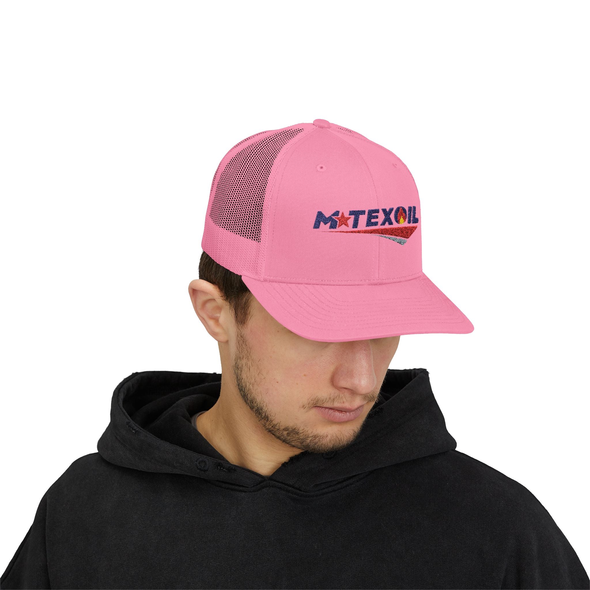MTEX Oil Snapback Trucker Cap with Embroidered Logo