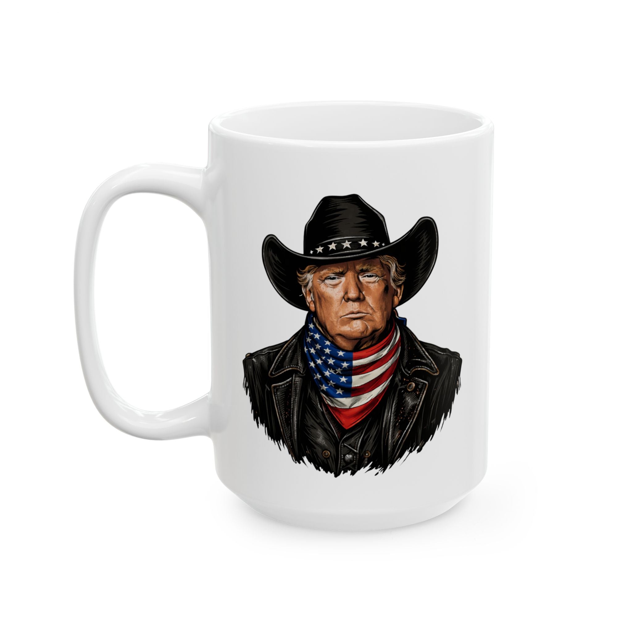 Trump 2024 Coffee Mug, Cowboy Outlaw Flag Mug, Patriotic Election Gift