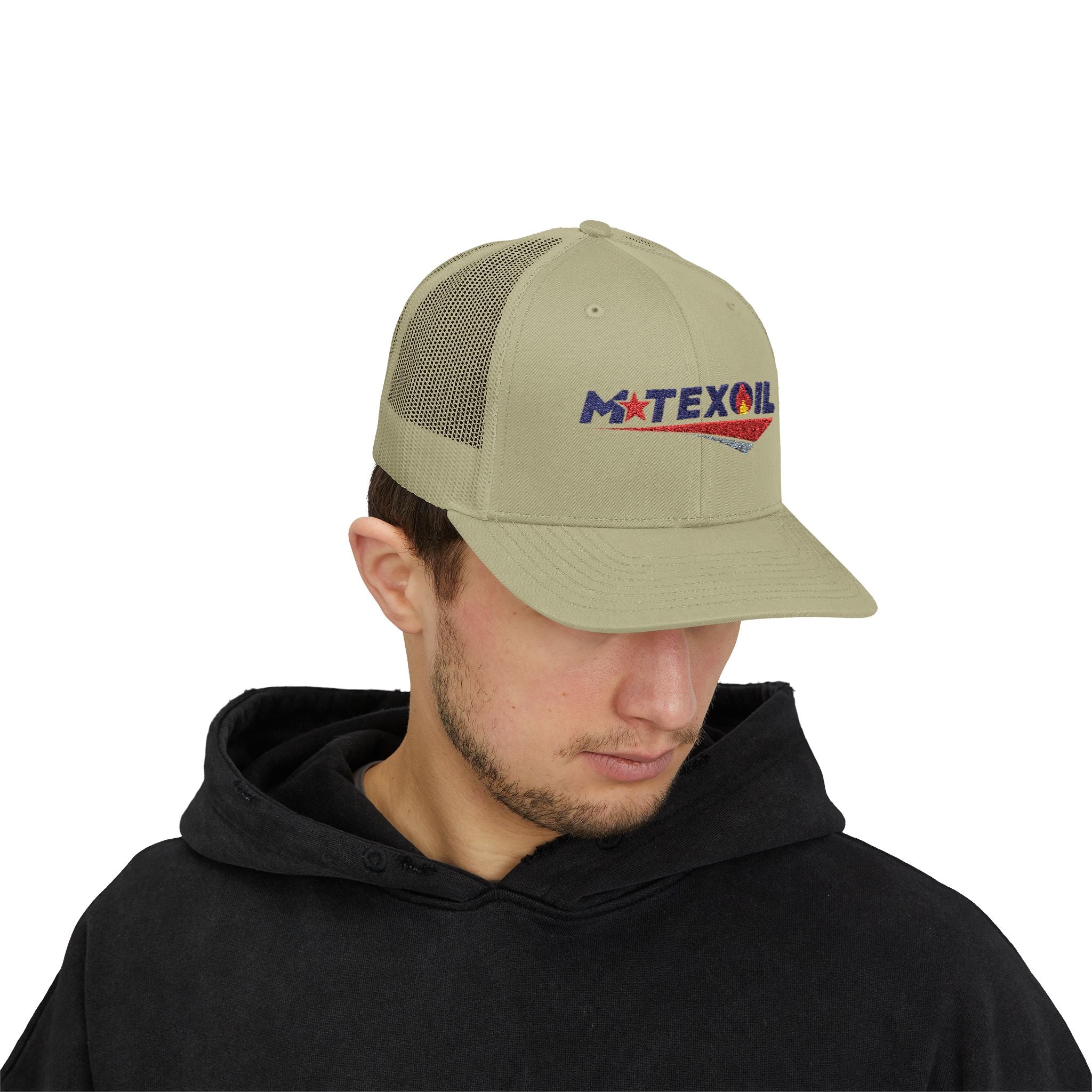 MTEX Oil Snapback Trucker Cap with Embroidered Logo