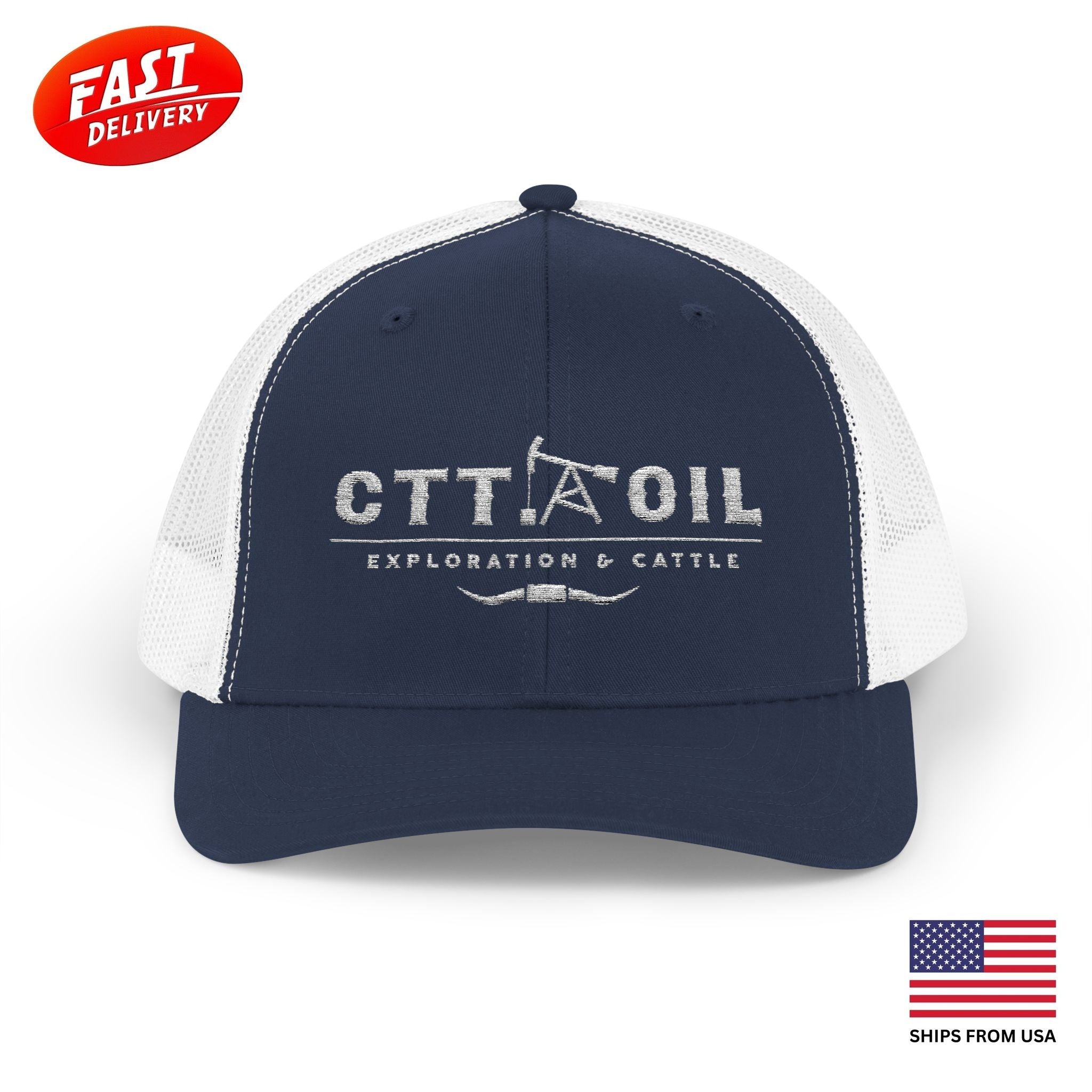 CTT Oil Exploration and Cattle Hat, Oilfield Trucker Cap