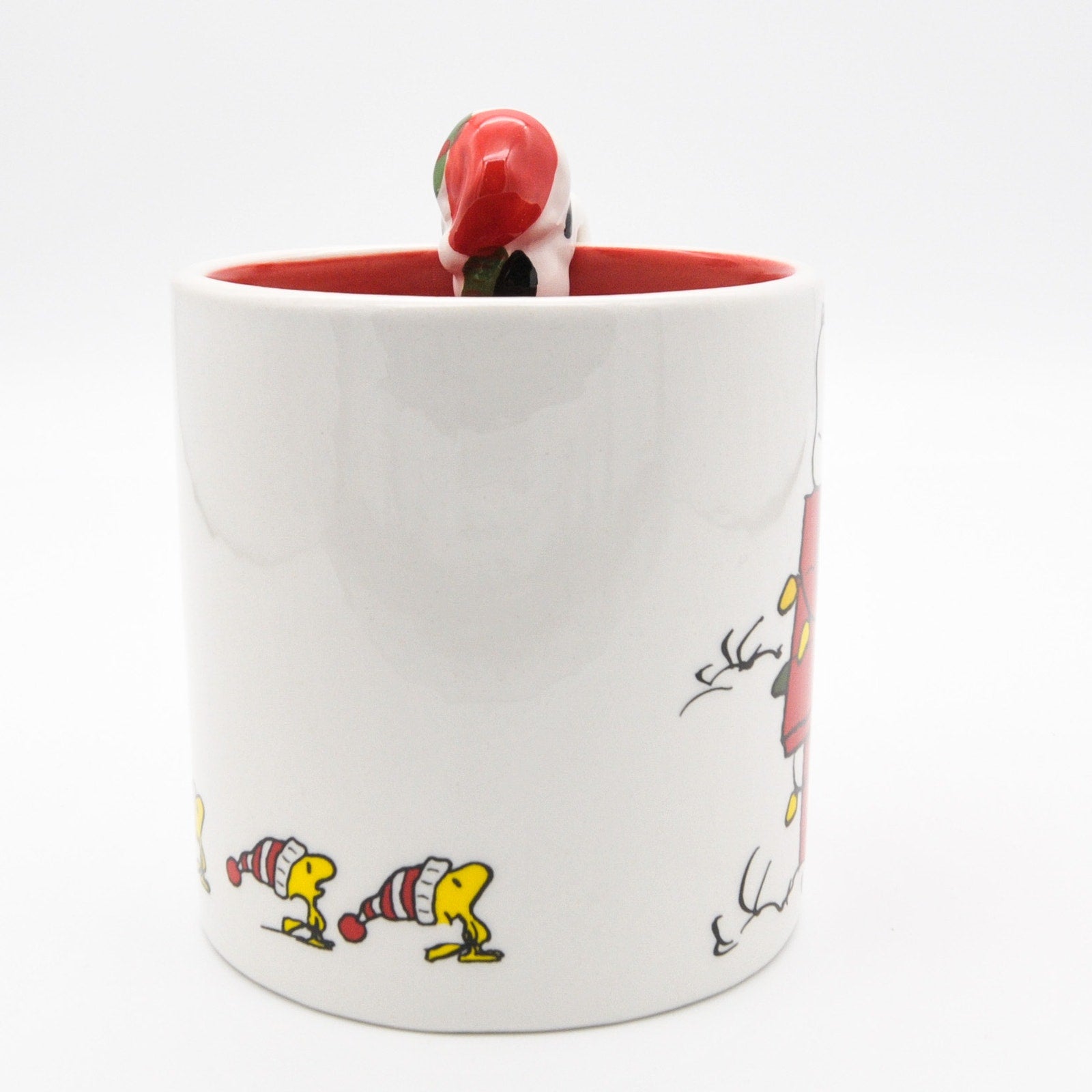 Peanuts Christmas Mug, 3D Snoopy Ceramic 14oz Coffee Cup Gift for Snoopy Fans