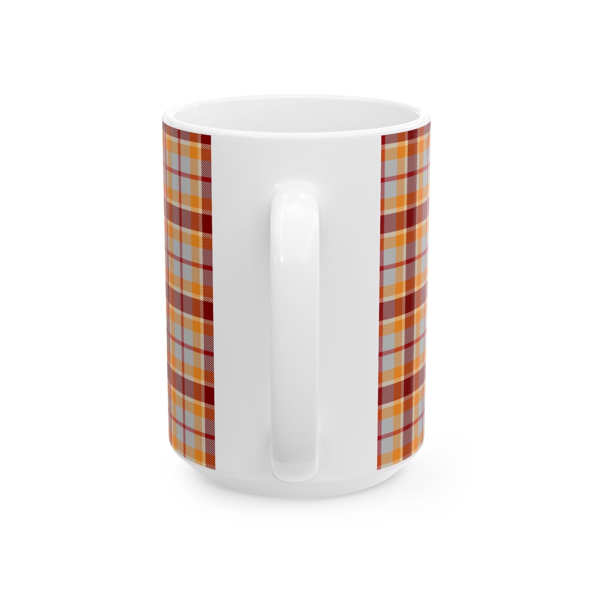 Holiday Plaid Ceramic Mug - Cozy and Stylish Drinkware for Every Occasion