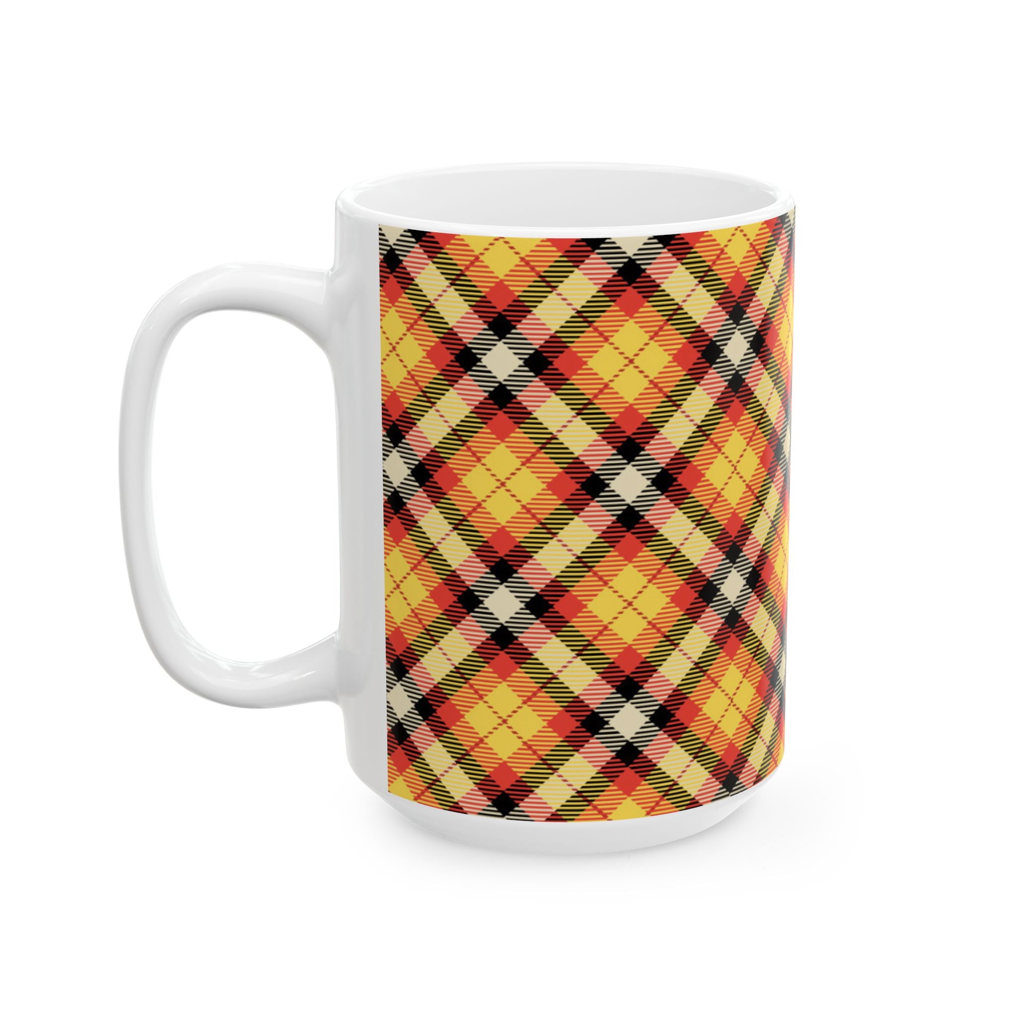 Plaid Ceramic Mug - Cozy and Stylish Drinkware for Every Occasion