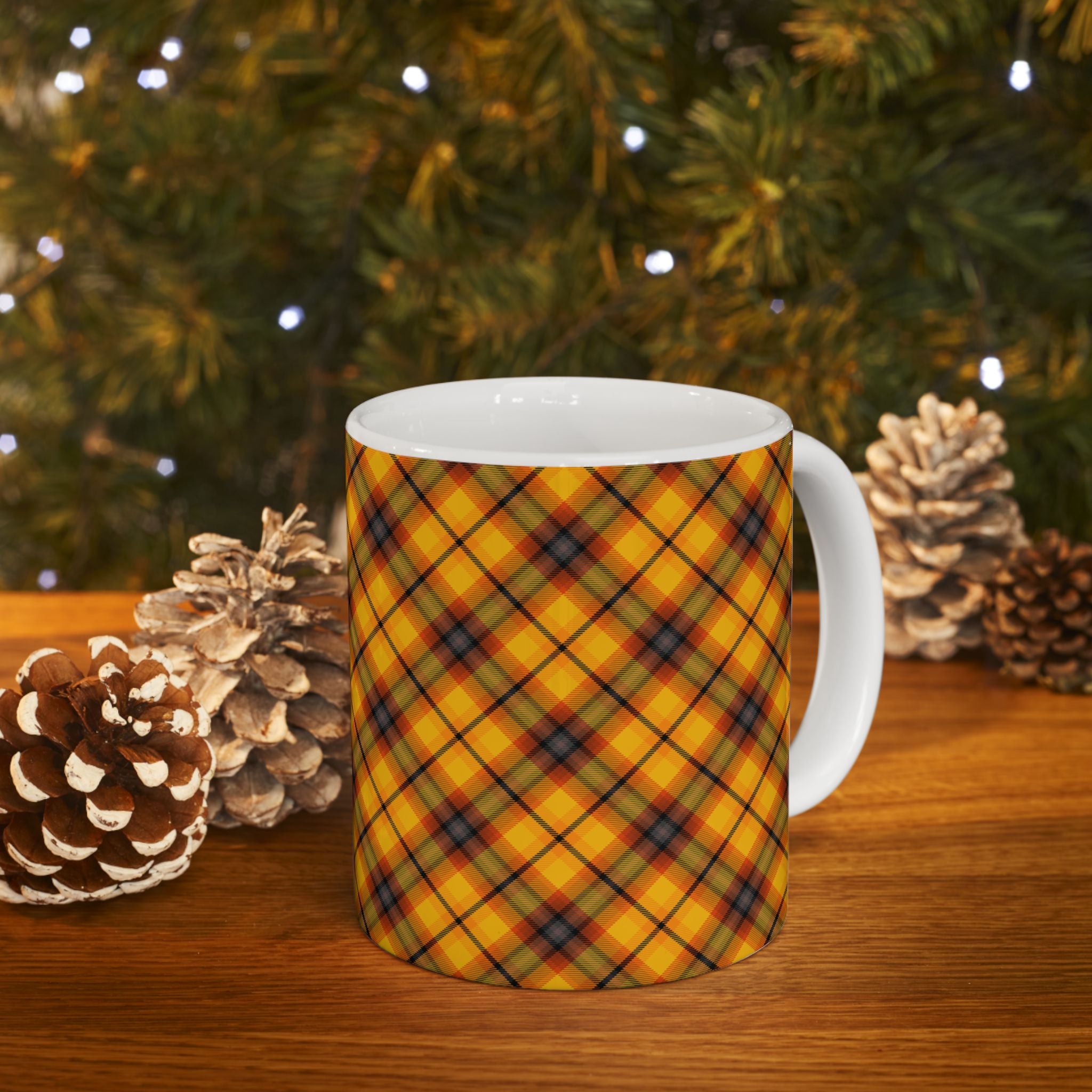 Plaid Ceramic Mug - Cozy and Stylish Drinkware for Every Occasion