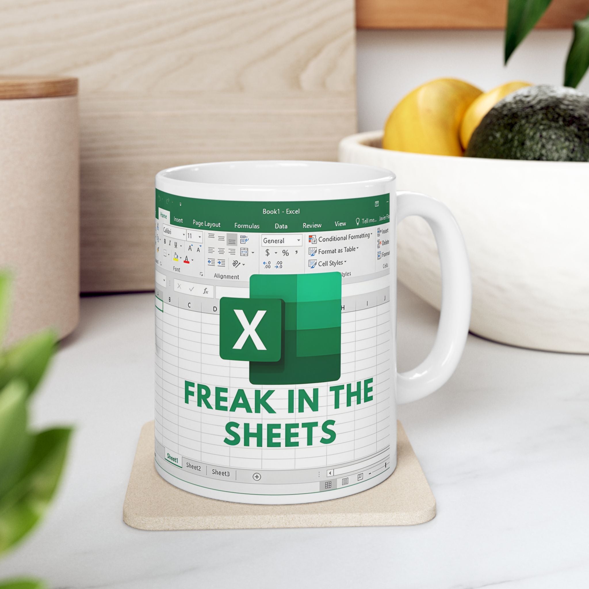 Freak In The Sheets Funny Spreadsheet Mug Gift, 11oz or 15oz