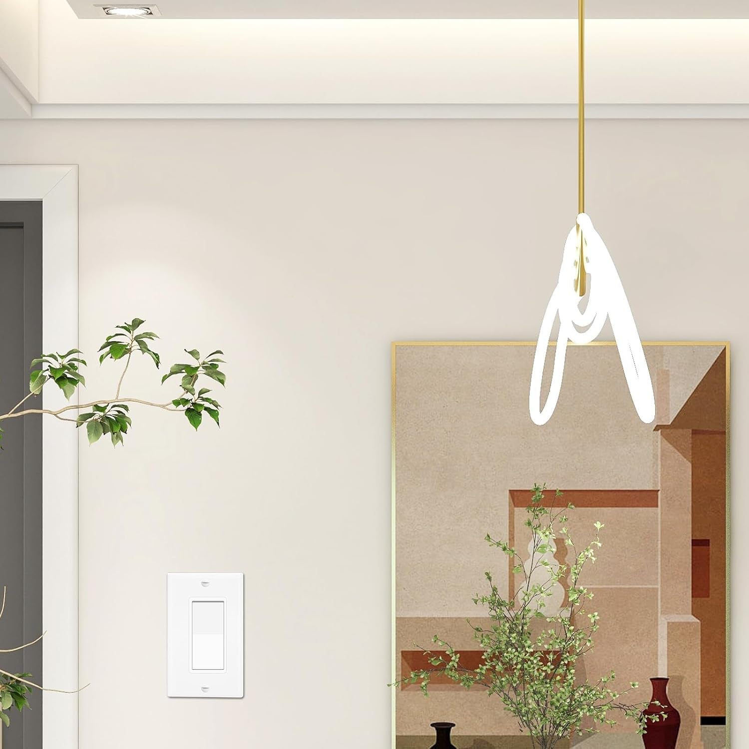 Single Pole Double Rocker Light Switches,Greencycle 2 Pack Paddle Light Switches 15 Amp,Sp Decora Switch White,120V-277V Ac,On/Off Wall Switch, Residential/Commercial Grade,Home & Office,Ul/Cul